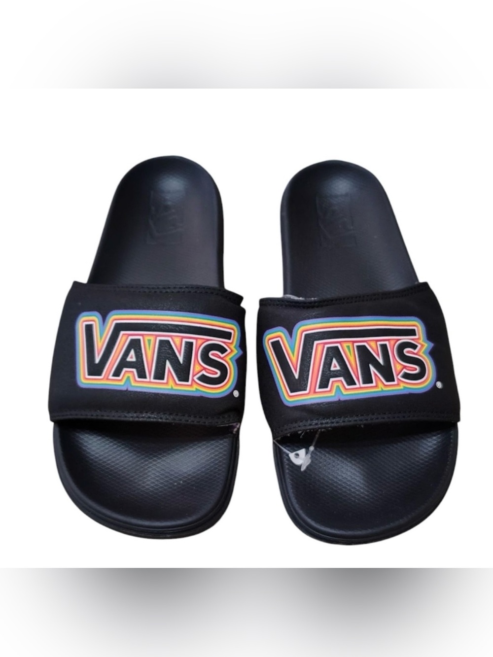 Vans LA COSTA Slides in Pride Colors and Black Size 12 NWOT